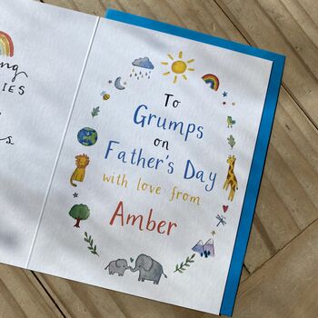 Personalised To Grandad On Fathers Day Card, 5 of 6