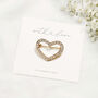 Sparkly Heart Brooch In Gold Or Silver Finish, thumbnail 3 of 8