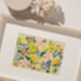 Lime Green Floral Illustration Print, thumbnail 3 of 4