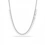Disk Charm Coin Chain Necklace In Sterling Silver, thumbnail 3 of 6