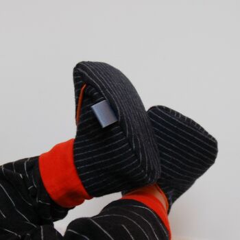 Reclaimed Eco Friendly Blue And Orange Baby Shoes, 9 of 9
