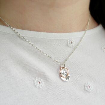 Orchid Petal Silver Pendant, 3 of 6