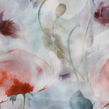 Poppies Double Sided Silk Scarf, 5 of 12