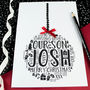 Personalised Son Christmas Bauble Card, thumbnail 3 of 5