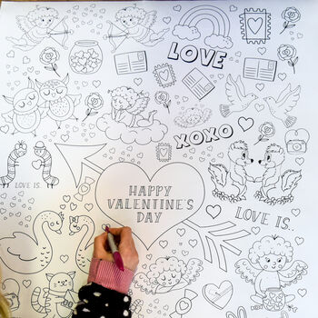 Giant Valentine's Day Colouring Poster, 6 of 8