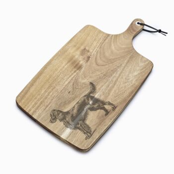 Personalised Gordon Setter Engraved Acacia Serving Board, 7 of 8
