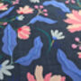Navy Floral Hand Embroidered Wall Hanging, thumbnail 2 of 8