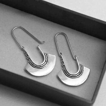 Sterling Silver Cairo Earrings, 3 of 5