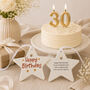 Personalised Birthday Porcelain Star Decoration With Message, thumbnail 3 of 3