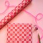 Luxury Checkered Heart, Valentine's Day Wrapping Paper, thumbnail 7 of 9