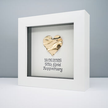 Personalised 50th Golden Anniversary Heart Frame Gift, 5 of 5