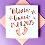 Personalised New Baby Footprints Card, thumbnail 2 of 4