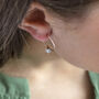 White Opal Swarovski Crystal Hoop Earrings, thumbnail 3 of 7