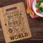 Mother You Are World Chopping Board Mother's Day Gift, thumbnail 5 of 7