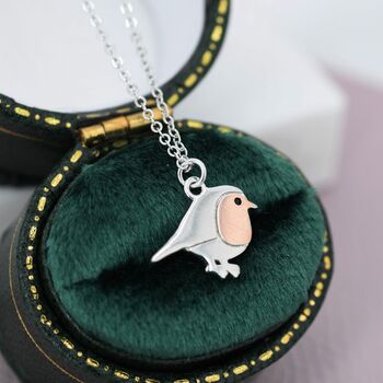 Robin Bird Pendant Necklace In Sterling Silver, 4 of 12