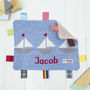 Personalised Boats Baby Comfort Blanket, thumbnail 1 of 4