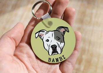 Staffordshire Bull Terrier Keyring, 2 of 6