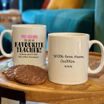Personalised Favourite Teacher Mug, 2 of 3