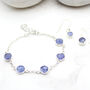 Tanzanite Silver Bracelet And Earrings Set, thumbnail 1 of 5