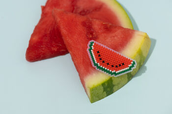 Make Your Own Watermelon Brooch Cross Stitch Kit, 4 of 9
