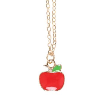 Best Teacher Apple Necklace On Greeting Card, 2 of 2