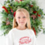 'Too Cute' Christmas Embroidered Sweatshirt Jumper, thumbnail 3 of 4