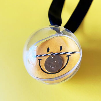 Personalised Smiley Face Charm Bracelet Bauble, 5 of 7