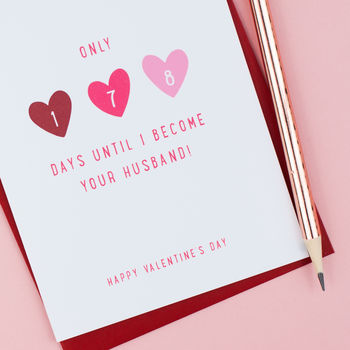 'Days Until We're Married' Wedding Countdown Card, 6 of 7