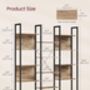 Bookcase Metal Frame Bookshelf Industrial Shelf Unit, thumbnail 9 of 12