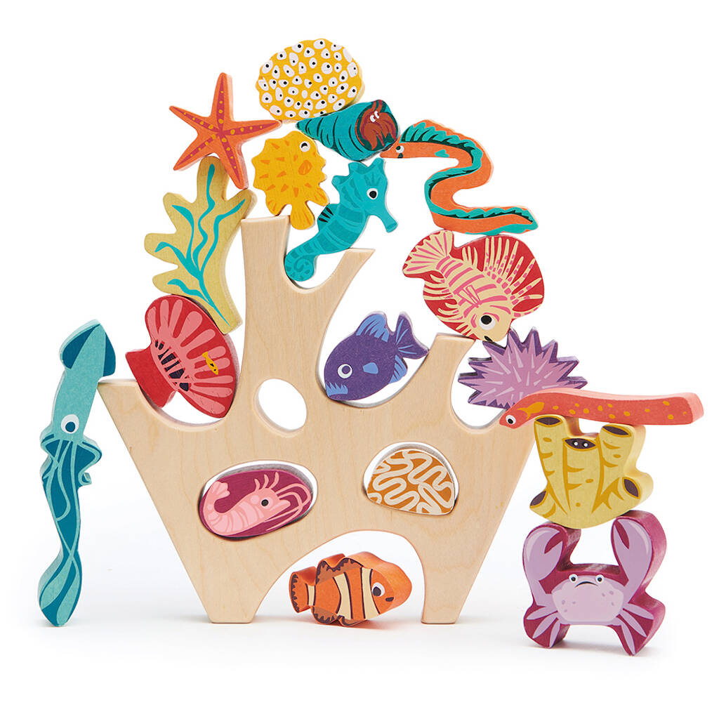 Wooden Stacking Coral Reef By Lime Tree London | notonthehighstreet.com