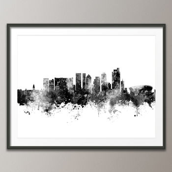 Cape Town South Africa Skyline Art Print, 3 of 8