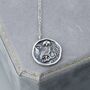 Sterling Silver Oxidised Greek Coin Pendant Necklace, thumbnail 9 of 12