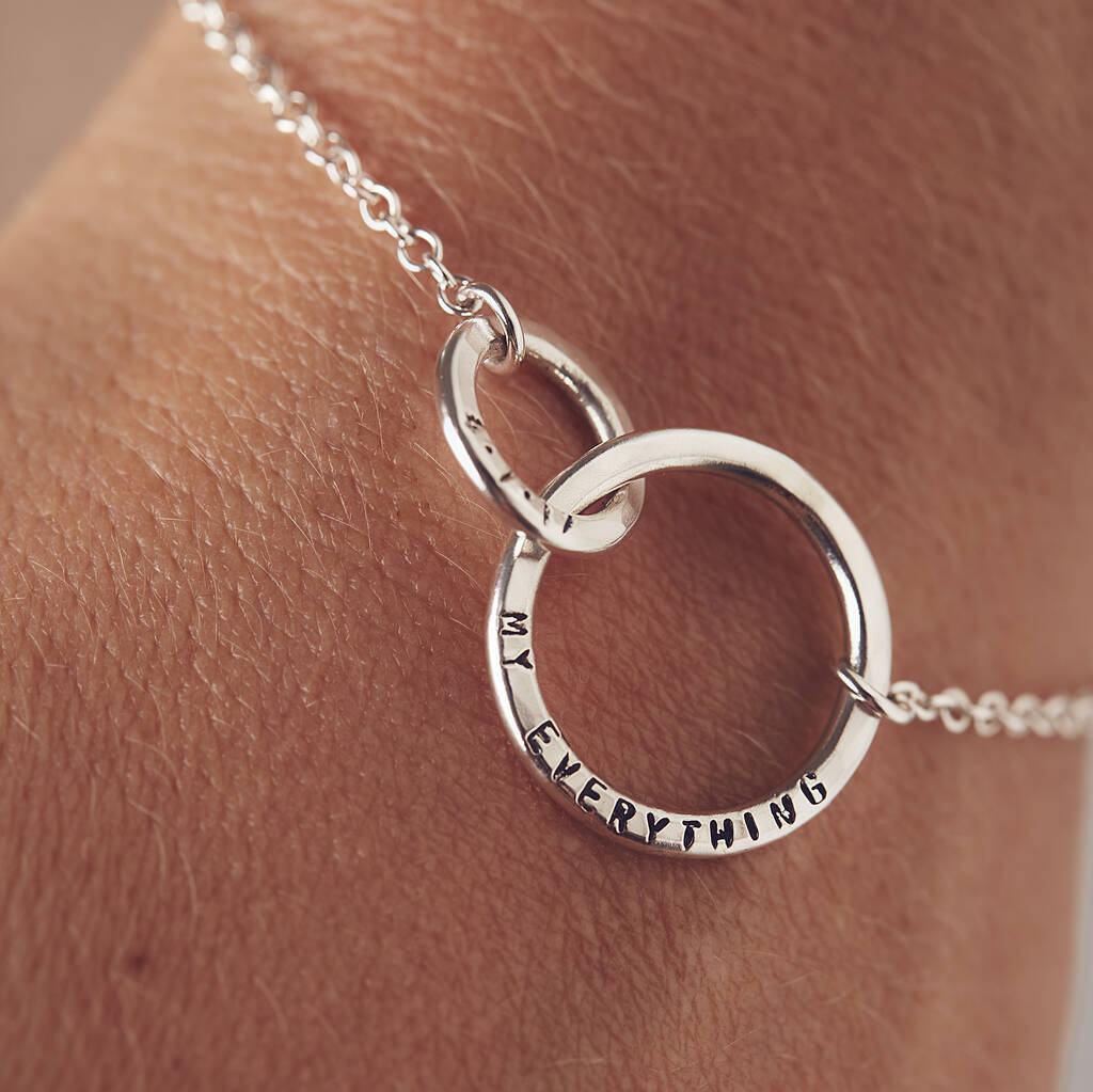Personalised Link Bracelet By Posh Totty Designs