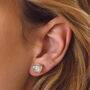 Maya Opal Stud Earrings Silver Or Gold Plated, thumbnail 3 of 12