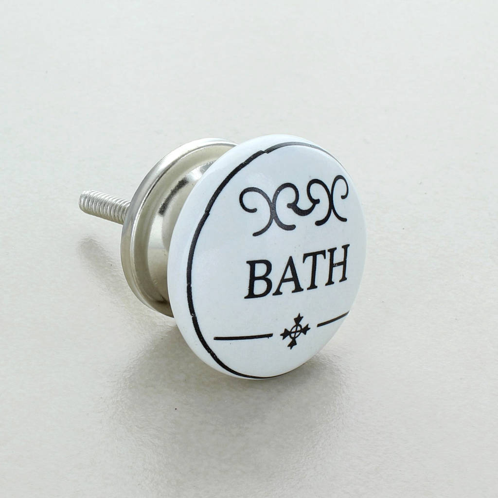 Love Bath Ceramic Door Knobs Cupboard Handles By G Decor