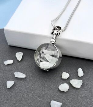 Silver Locket For Stones Pendant, 4 of 6