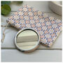 Pink Daisy Fabric Pocket Mirror, thumbnail 3 of 3