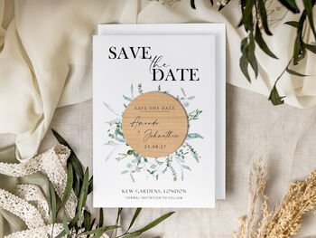Wedding Save The Date Eucalyptus Cards Magnets, 9 of 9