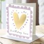 Gold Heart Birthday Card, thumbnail 4 of 4