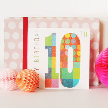 Sparkly 10th Birthday Card, 5 of 5