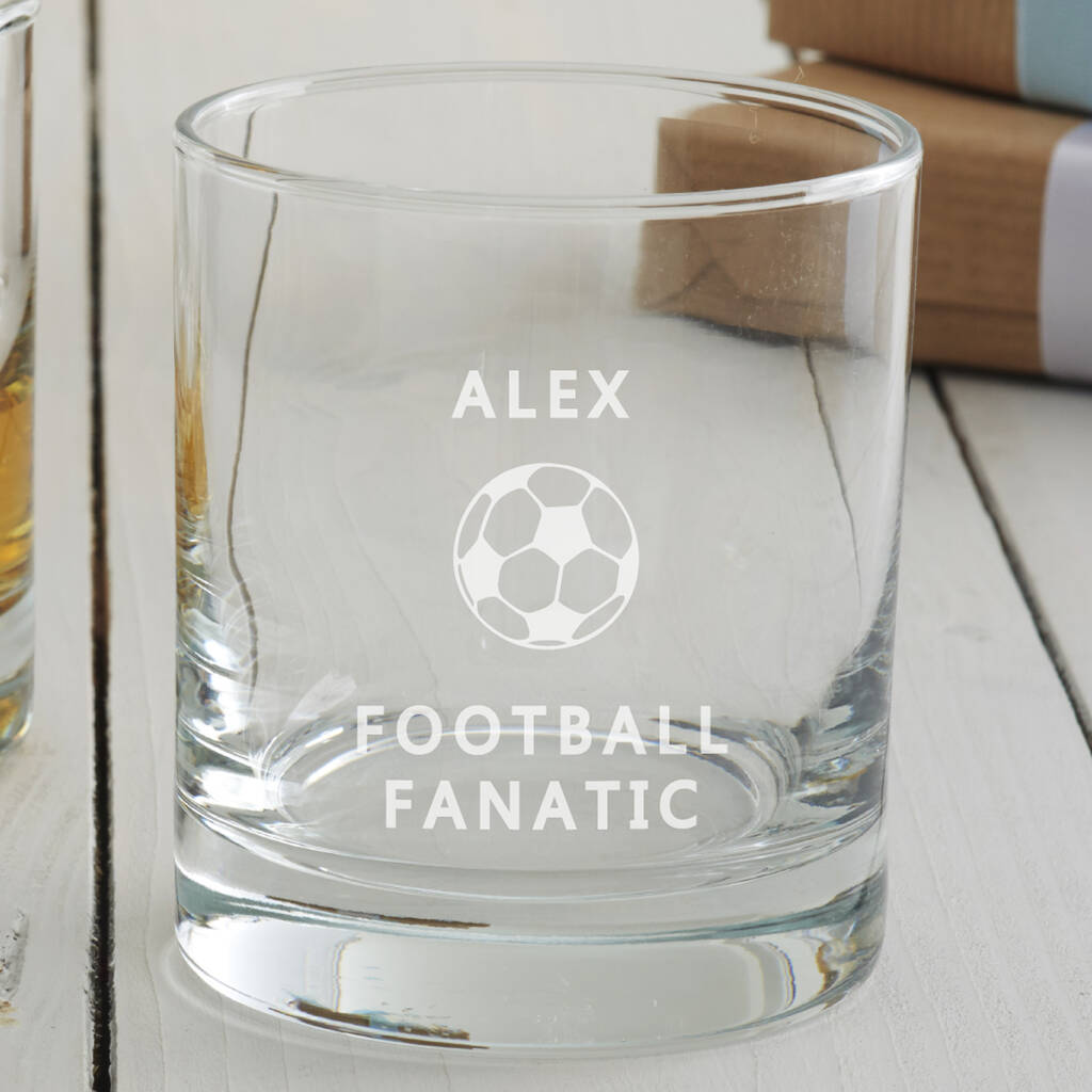 Personalised Football Glass By Becky Broome