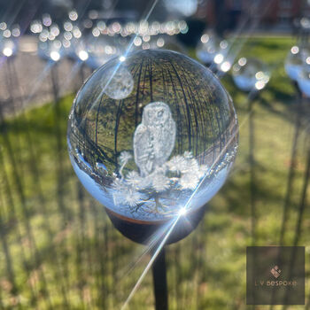 Stylish 3D Crystal Ball Orb Garden Stake, Multiple Designs To Choose From, 9 of 12