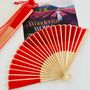 Personalised Red Folding Silk Fan For Women, thumbnail 5 of 12