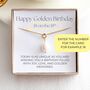 Golden Birthday Gift, Freshwater Pearl Necklace, Personalised Birthday Milestone, thumbnail 8 of 8