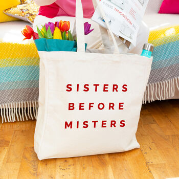 Sisters Before Misters Friendship Tote Bag, 2 of 12