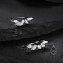 White Opal Marquise Cluster Crawler Earrings, thumbnail 6 of 10