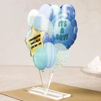 Personalised New Baby Boy Balloon Card, 6 of 6