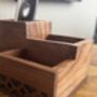 Desk Caddy, Indian Rosewood Desk Organiser, thumbnail 7 of 11