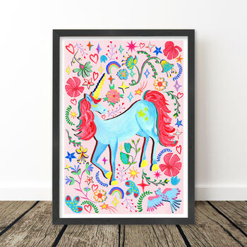 Colourful Unicorn Art Print, 10 of 11