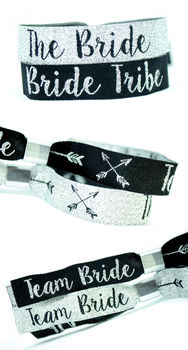 Bride Tribe Silver/Black Hen Party Wristband Favours, 11 of 12